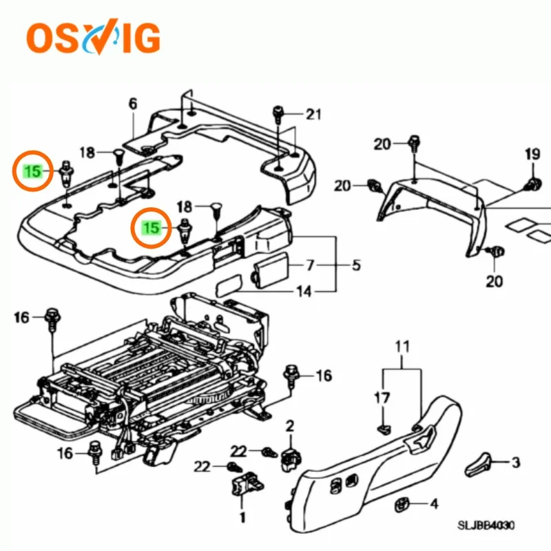 Genuine Honda Bumper Seal Clips Set – 90116-SP0-003 – Fits CRF1100 Fender Cowl & Fairing