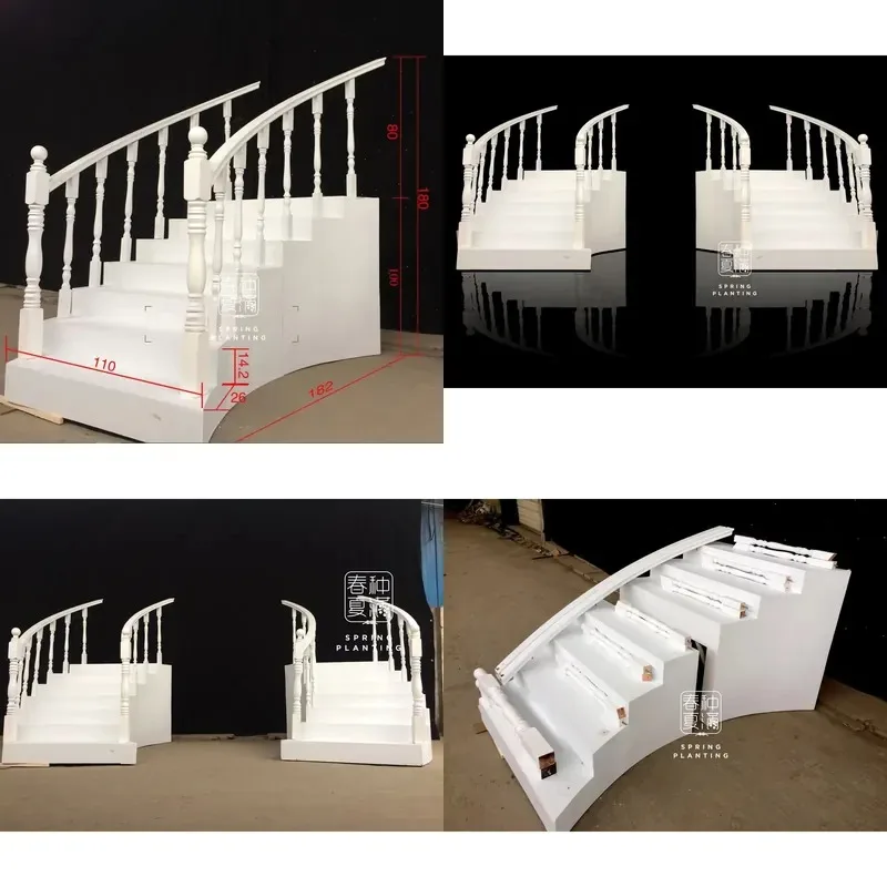 Classic wedding creative stair props A pair of detachable wooden staircase theater props Wedding decorations