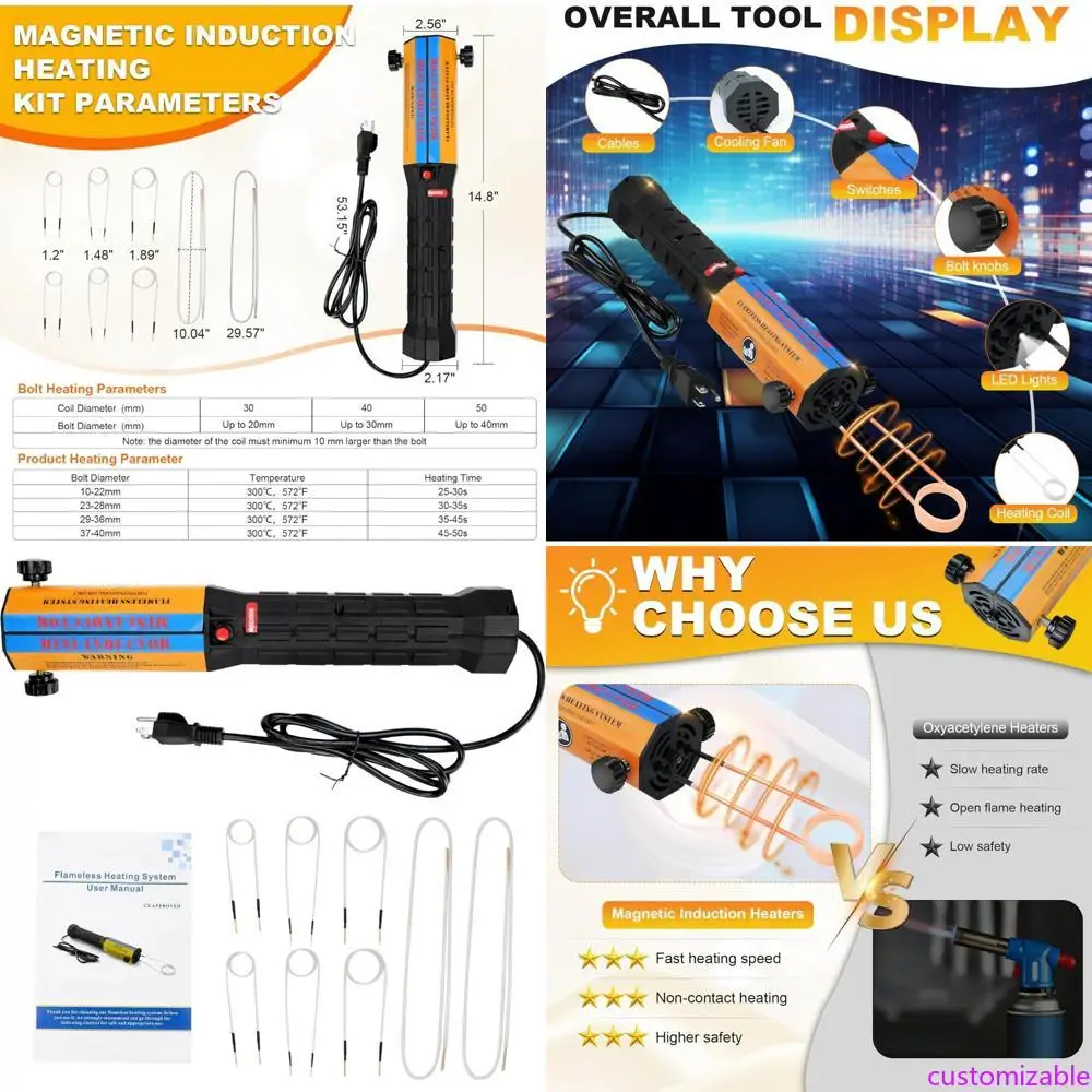 

Мощный индукционный нагреватель для снятия болтов - эффективный инструмент для нагрева и обработки металла