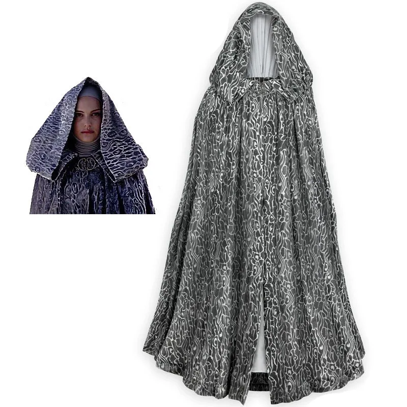 

SW Padme Princess Cosplay Costume Hooded Cloak Halloween Costume Masquerade Carnival Party Outfit for Women
