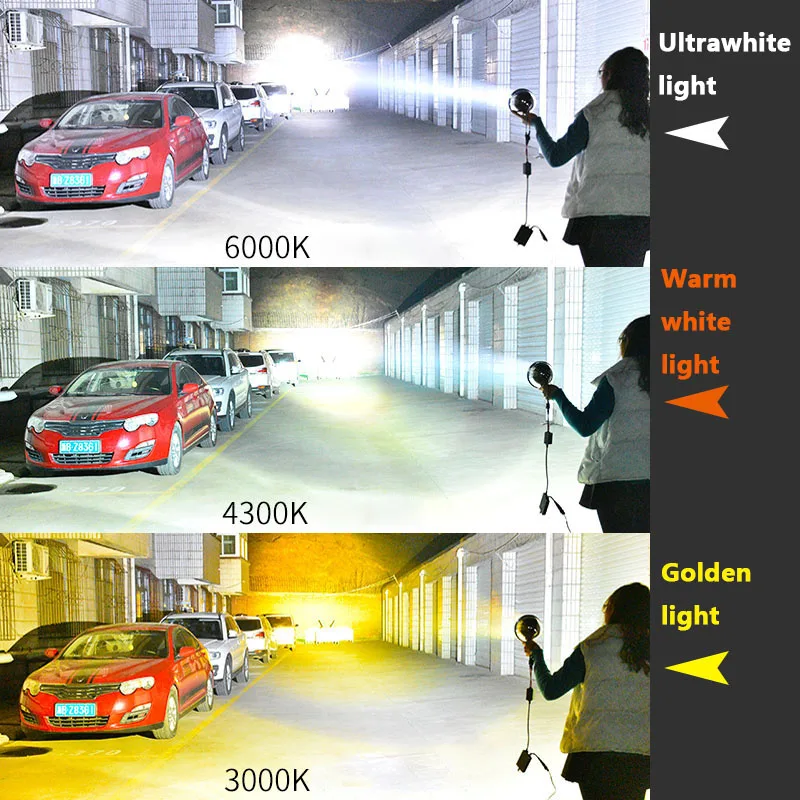 Super bright portable light high power 12V xenon headlight adjustable focus HID headlight for hunting