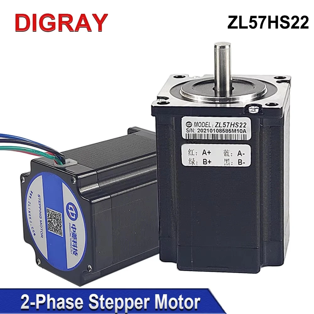 

DIGRAY 2-фазный 57 шаговый двигатель ZL57HS22Φ8 для 3D-принтера с ЧПУ лазерное гравировальное вращающееся устройство