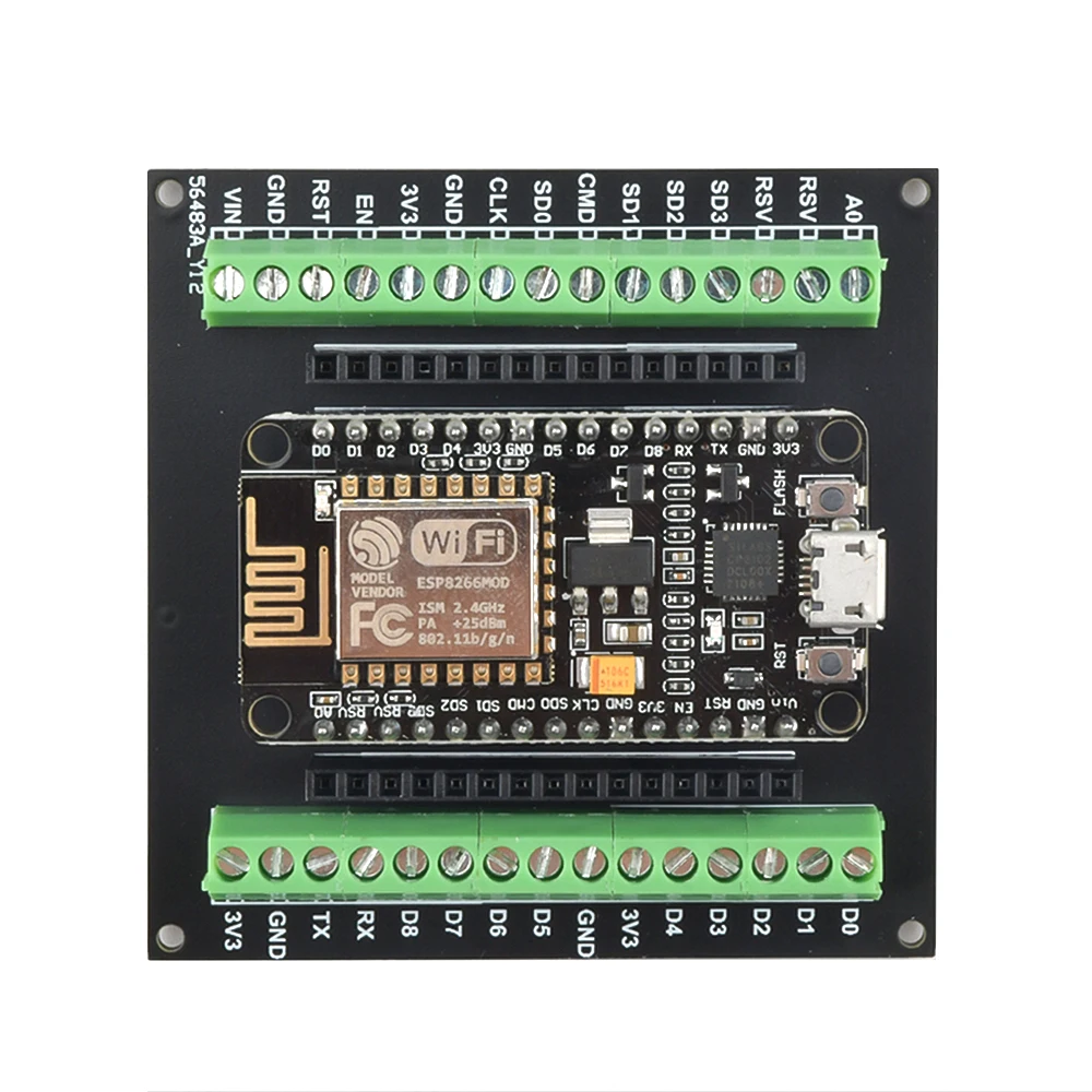 ESP8266 tabliczka zaciskowa GPIO 1 do 2 dla ESP8266 ESP-12E płyta rozwojowa NodeMCU kompatybilna z karta rozszerzenia GPIO