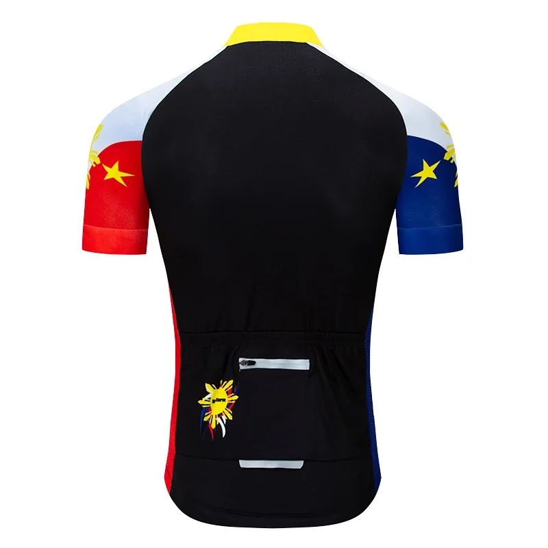 2023New Team Philippines Cycling Jersey Customized Road Mountain Race Top     Funny