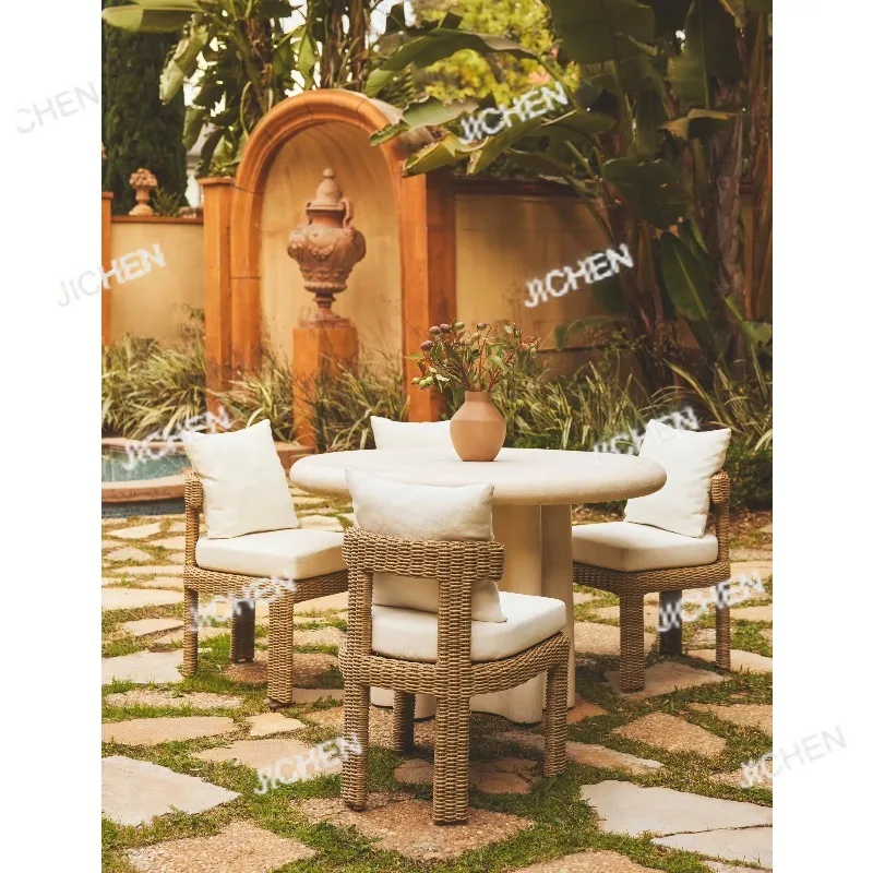 

New Modern Furniture Outdoor Cushion Modern European Aluminum Frame Rattan Chair