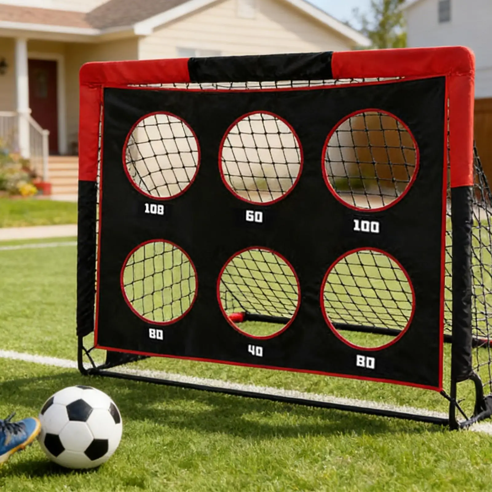 

Soccer Goals for Backyard Pop Design Target Toy 1.2m High Rectangular Folding Portable Backyard Soccer Goals