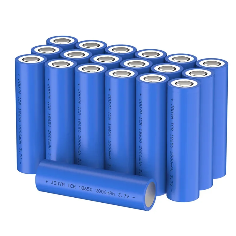 100% Original 2000mAh 18650 Battery 3.7V ICR 18650 Rechargeable Lithium Batteries