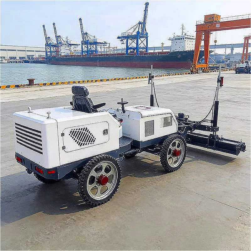 Concrete Laser Screed Machine Ride On Automatic Laser Guided Parking Garage Floor Large Area Concrete Slab Leveling Customized