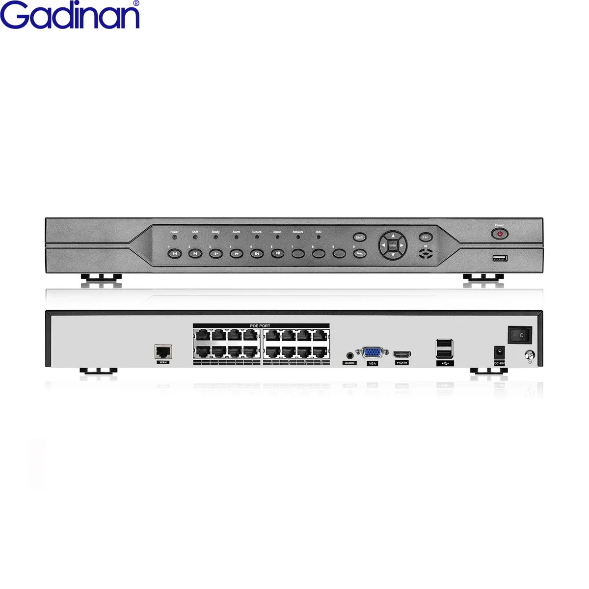 Gadinan 16CH 4K 8MP 5MP 1080P POE NVR Recorder Face Detection For CCTV Kit Security System 1080P/4MP/5MP/8MP/4K POE IP Camera