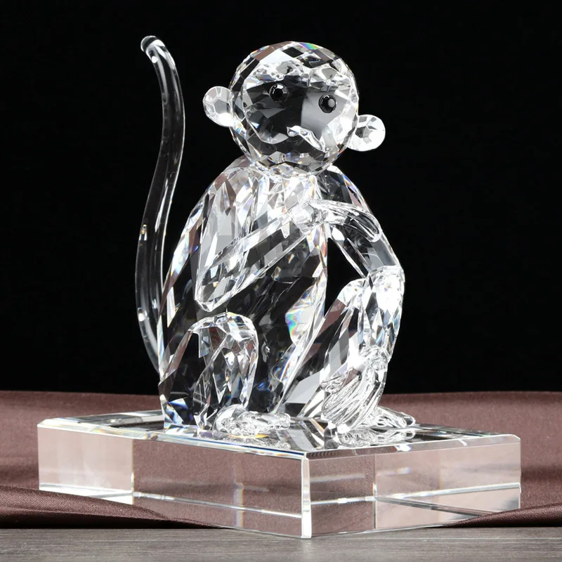 تخصيص نموذج القرد الكريستالي، تخصيص زخرفة القرد الذهبي جيبون القرد أورانغوتان، هدايا حديقة الحيوان الملاهي #3