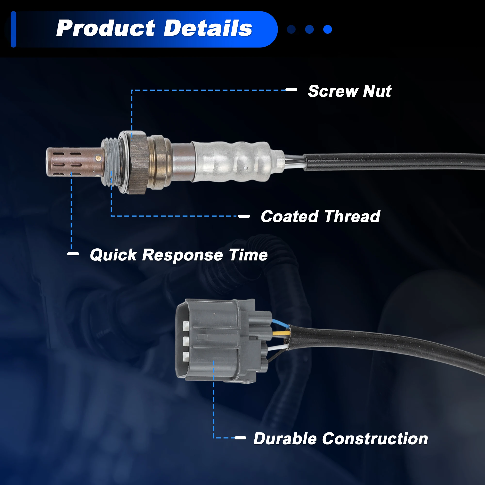 UXCELL Upstream Downstream Oxygen Sensor for Honda Accord V6 3.0L 2003-2007 4 Pcs