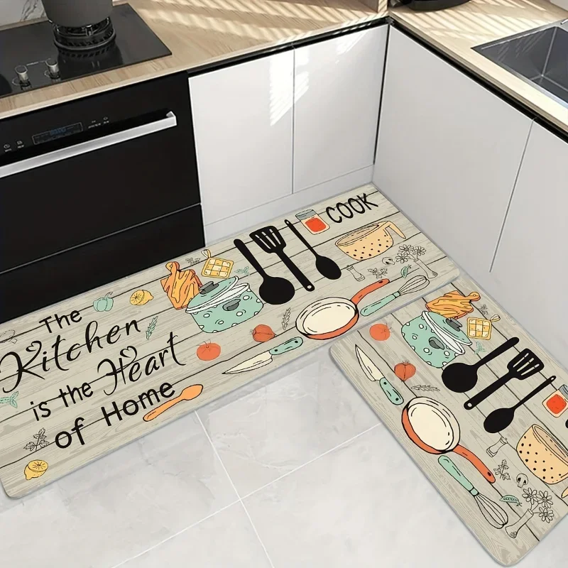 

1pc Soft Kitchen Rug Living Room Carpet Non-Slip Kitchen Rugs Set Runner Doormat Bedside Cartoon Knife Rug Carpet 카펫