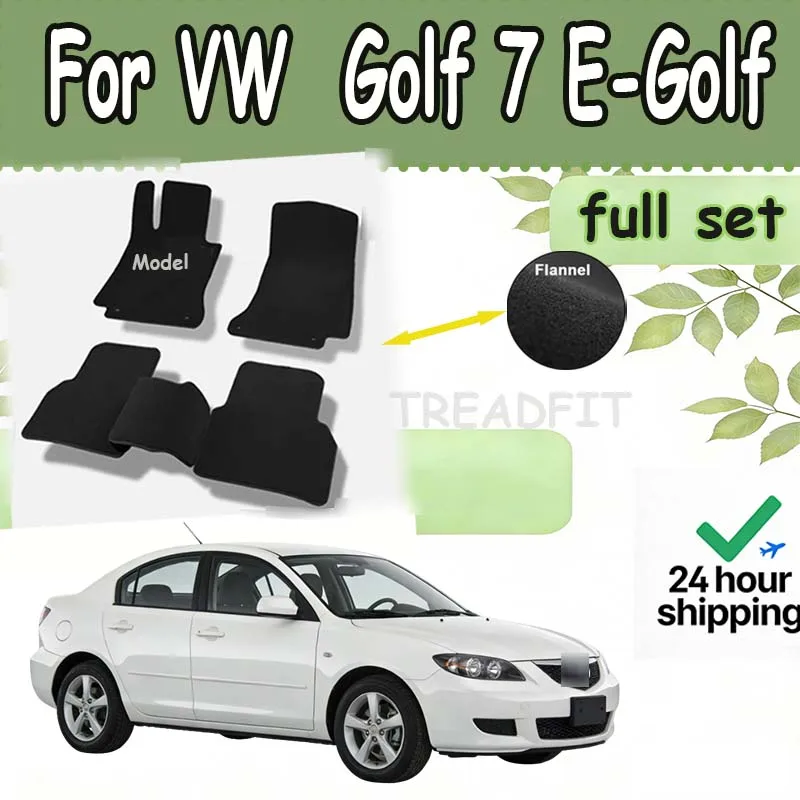 

Велюровые коврики для VW Golf 7 E-Golf GTE GTD GTI R Mk7 5-дверный хэтчбек 2014~2019, противоскользящие коврики для пола автомобиля.
