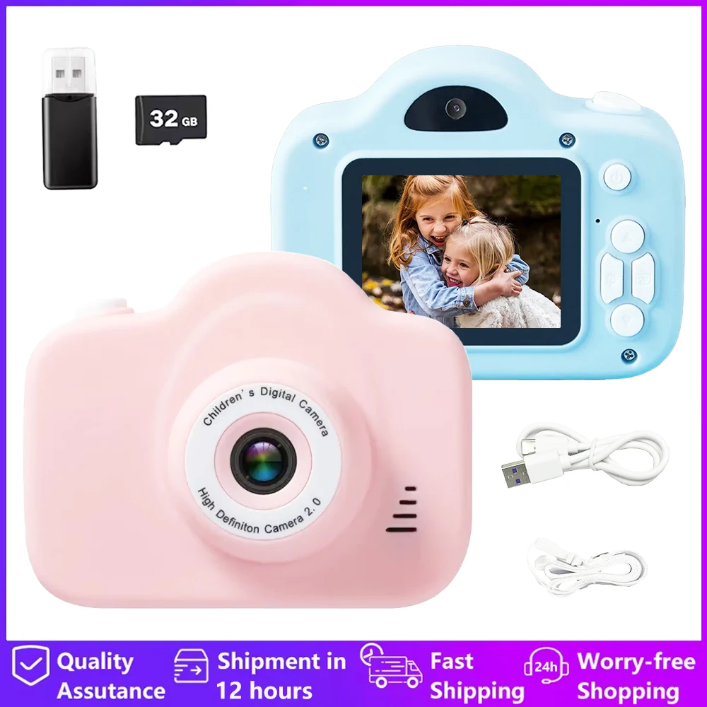 Mini Kids Digital Camera Toys 1080P HD Single Camera Video Camera 2inch Color Display Cam Children Birthday Gift Outdoor Toys