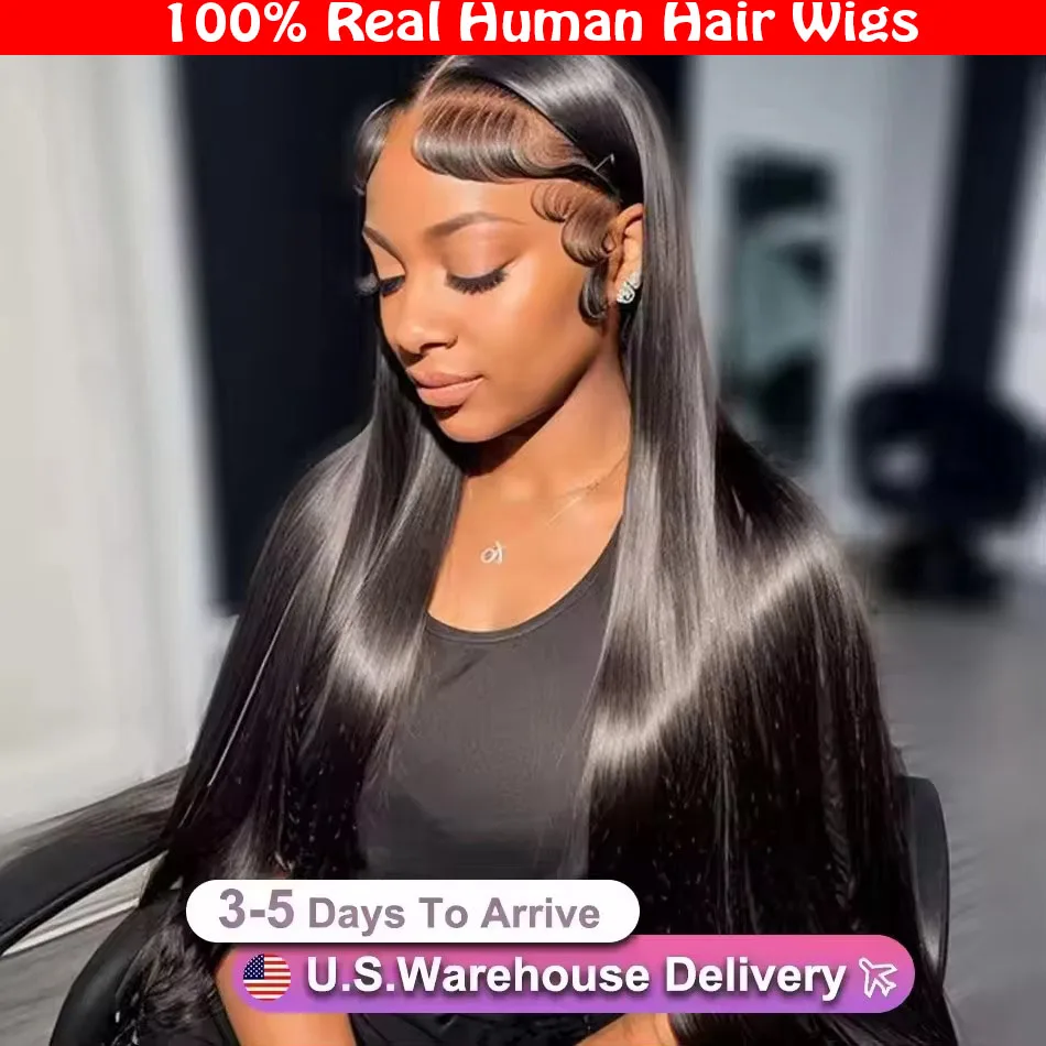 

250 Density Bone Straight Transparent Lace Front Wig Human Hair 13x4 13x6 Hd Pre Plucked Lace Front Wigs 46 Inch 100% Human Hair
