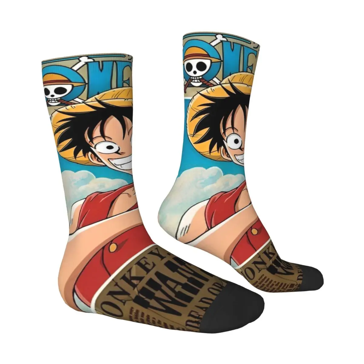 Japanese Anime Sock Gothic Stockings Men Warm Soft Cycling Socks Winter Design Non Slip Socks