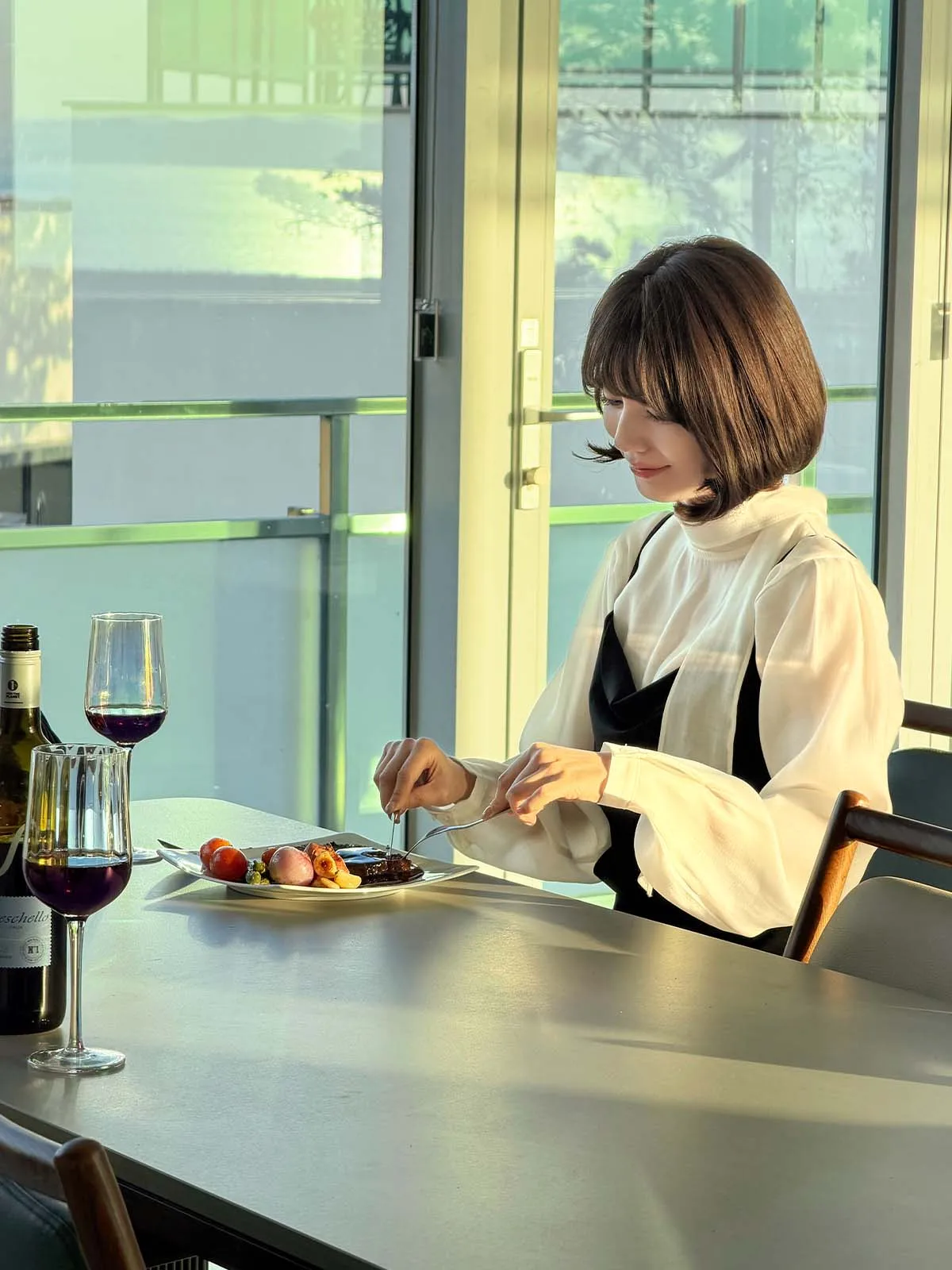 

Женская корейская футболка Ele Chord ort Play, персикового цвета, универсальная, дышащая, с длинным рукавом, круглым вырезом