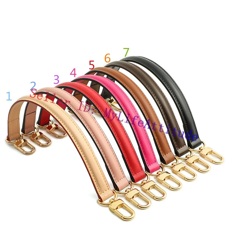1.8 cm * 33 cm Echt Kalfsleer Handvat Riem Voor Designer Lady Neonoe Handtas Vrouwen Neo Emmer Tas Portemonnee hand Carry 7 Kleuren