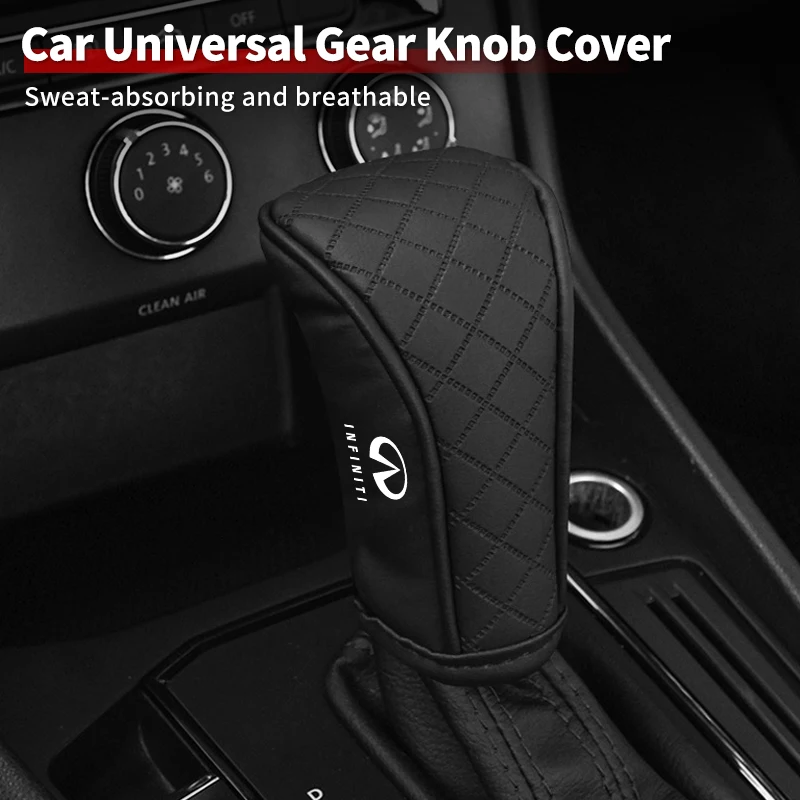 

Car Checkered Non-slip and Durable Leather Gear Shift Protector For Infiniti Q50 FX35 Q30 G37 Q70 QX70 G35 Q60 QX50 QX60 QX80