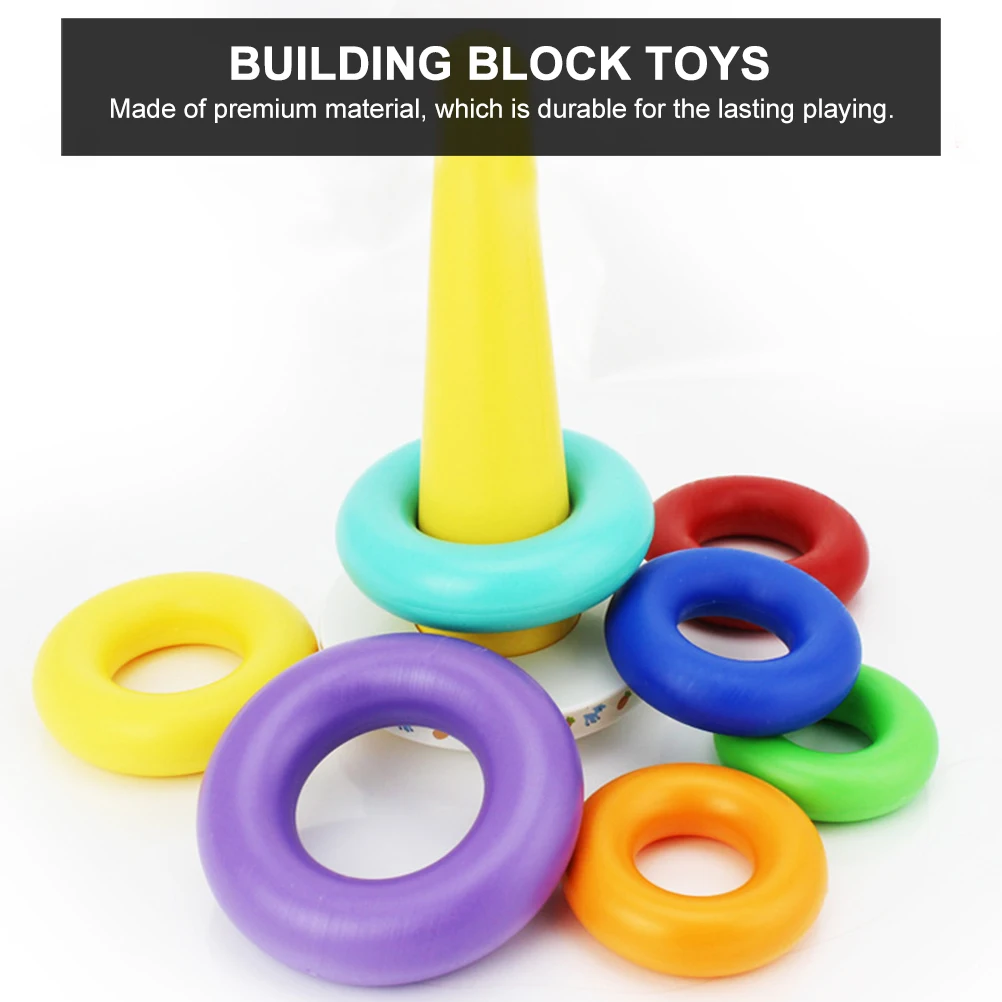 

Colorful Ring Stacking Toys Plastic Kids Educational Baby Learning Plaything Cognitive Building