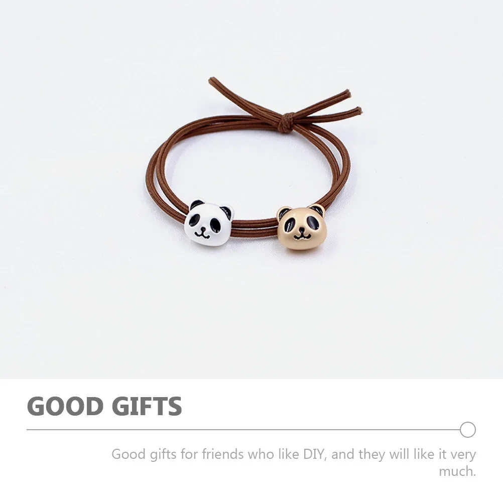 

10Pcs Panda Shape Alloy Spacer Charms DIY Jewelry Making Beads DIY Hair Accessories Necklace Bracelet Craft Supplies for Kids