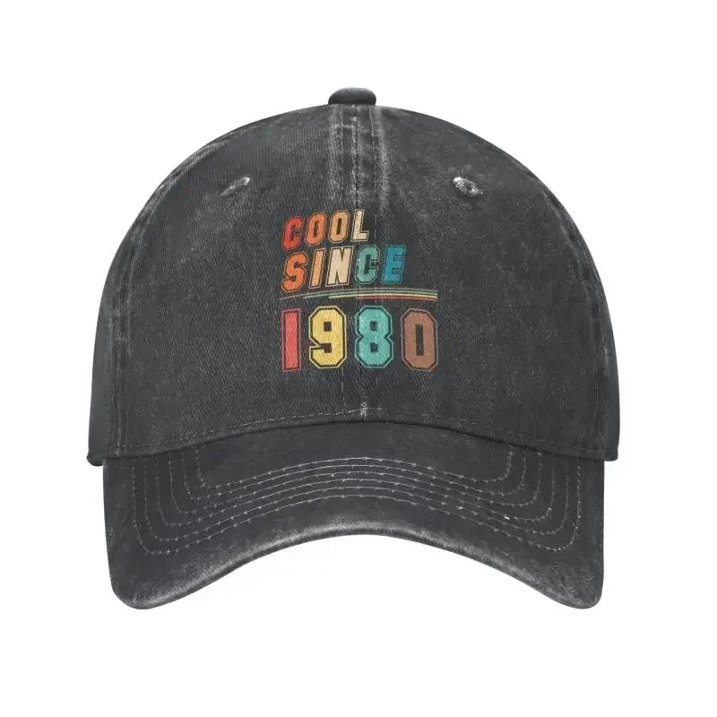 Punk Unisex Cotton Vintage Style Cool Since 1980 Birthday Baseball Cap Adult Adjustable Dad Hat Men Women Sun Protection