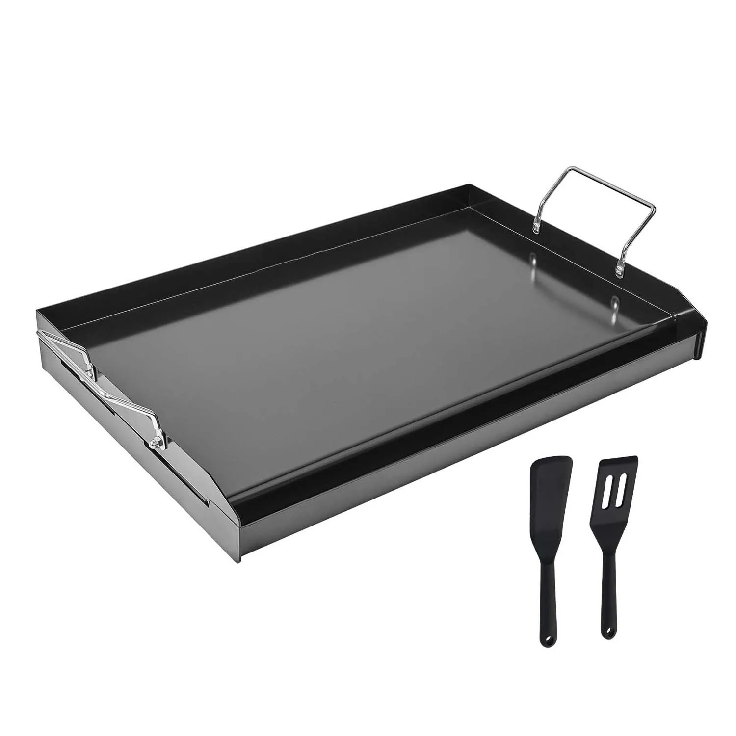 Plancha de Acero Inoxidable SucceBuy, Plancha Rectangular Universal para Parrilla de Gas, Utensilios de Cocina para Acampar y Fiestas