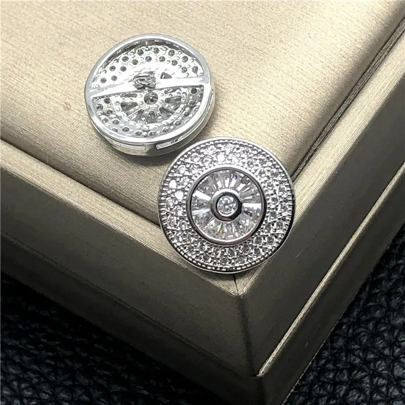 5pc Super Sparkling Crystal Zircon Buttons Cubic for Clothing DIY Decorative Cardigan Shirt Jacket DIY Jewelry Accessories