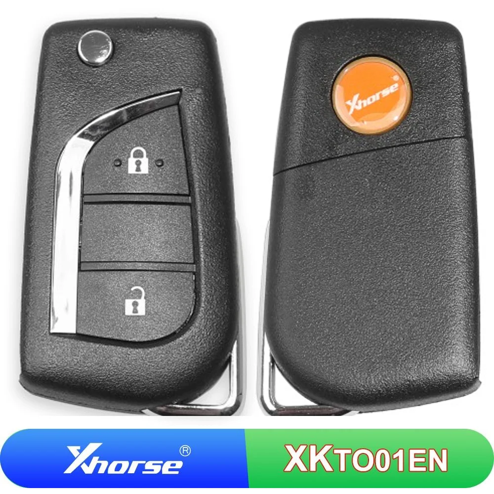 

5/10 Pcs XKTO01EN Xhorse XK Wired Remote Key VVDI Key Tool Car Key 2 Buttons Universal Car Key For Toyota