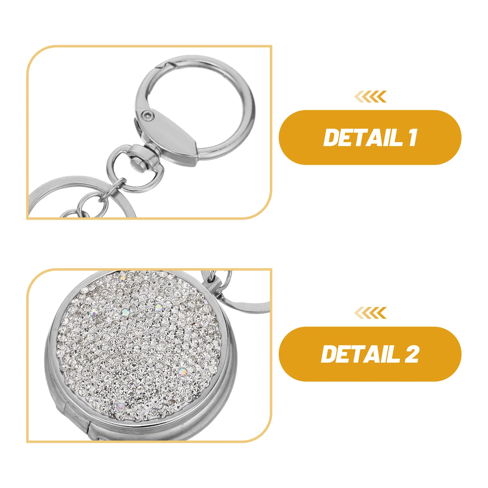 Portable Pill Case Mini Metal Organizer Keychain Compact Medicine Holder for Travel Daily Use Outdoor Camping Pocket Pill Box
