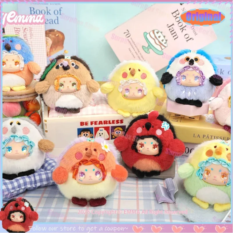 

Emma Secret Fuzzy Plush Pendant Blind Box - Getaway Plan Series Прекрасная кукла-сюрприз Модная виниловая игрушка для лица Декор на день рождения Подарок