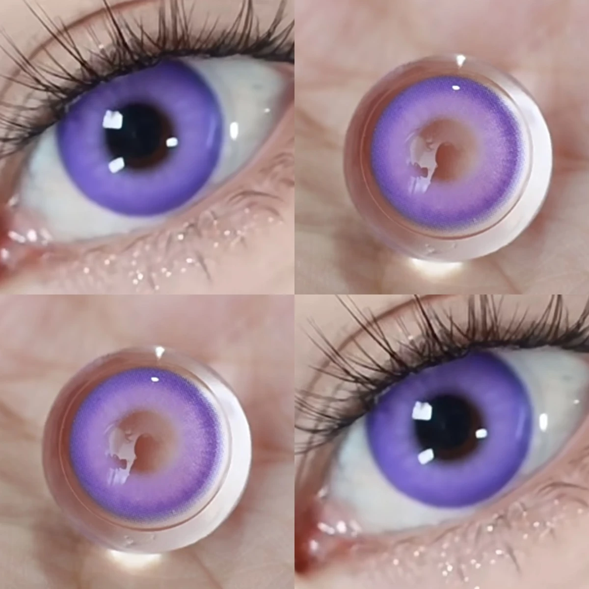 AMARA New Fashion Color Contact Lenses for Eyes Anime Purple Eyes Contacts Lenses Colorful Makeup Eyes Lenses Yearly 2pcs/pair