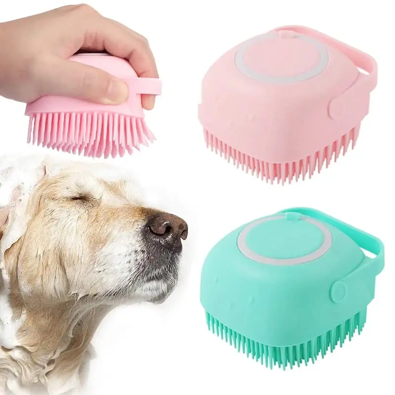 

Bath Massage Brush Dog Bath Brush Soft Silicone Dog Shampoo Brush Shower Pet Long Short Haired cat