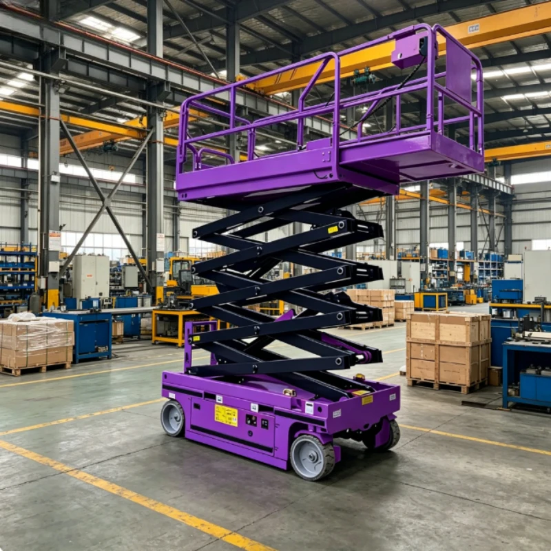 New Mobile Full-automatic Elevator Scissor-type Self-propelled Electric-powered 12m Max Height Lifting Platform Aerial Work
