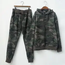 outdoor 2022 Camouflage Suit zipper Cardigan Pullover Women's Casual Sport Pants Sweater two-piece Long Sleeve Loose Hooded Coat