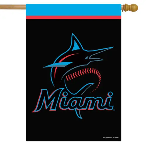 Miami Marlins House Flag Licensed ; Briarwood Lane