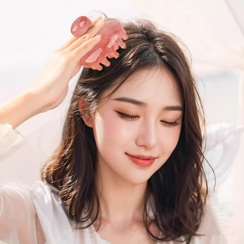 1pc disco de sândalo massageador de madeira couro cabeludo dente largo pente do couro cabeludo ponta redonda ferramenta portátil molhado seco cabelo massagem pente acuponto