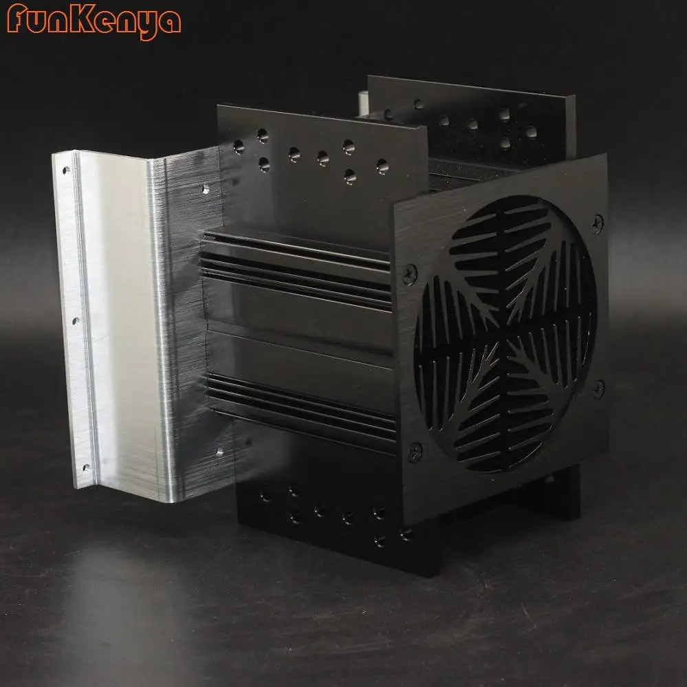 KSA-50 Gold Sealed Tube Class A DIY Power Amplifier Air Cool Radiator Wind Tunnel Anodized Aluminum Heatsink KSA50