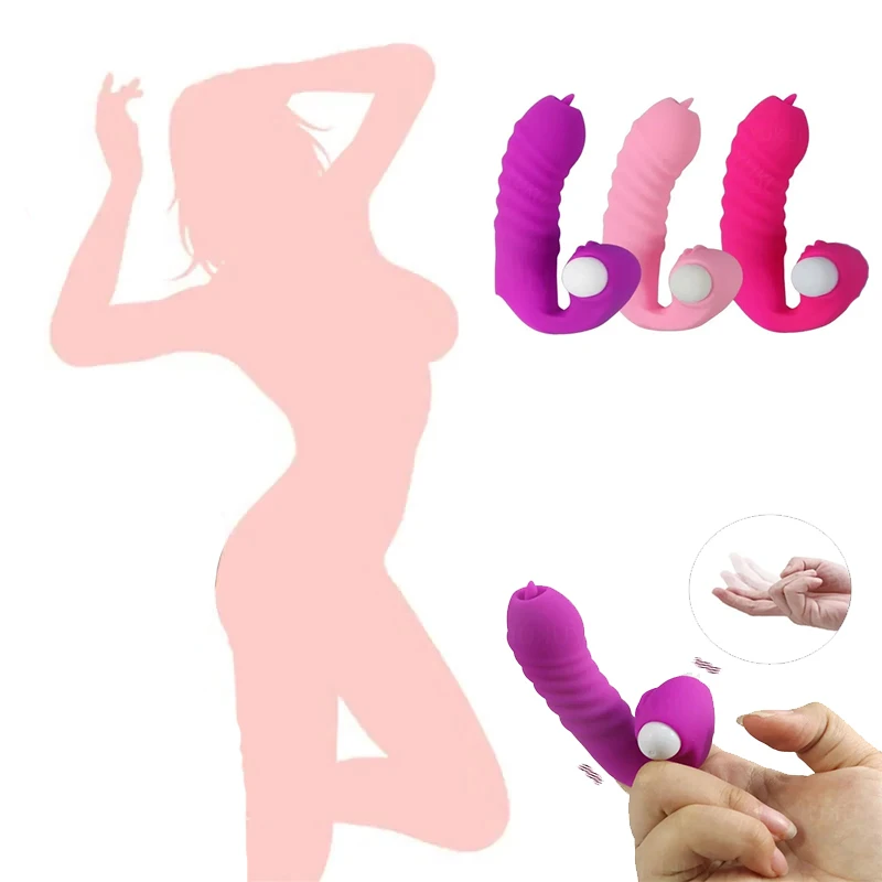 

Finger Cover Vibrator Tongue Licking Massager Sex Toys for Women G Spot Orgasm Clitoris Stimulate Couple Flirting Masturbator