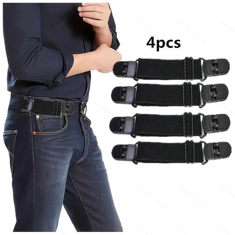 4Pcs Elastic Waist Belt Universal Men Women Lazy Trouser Bel