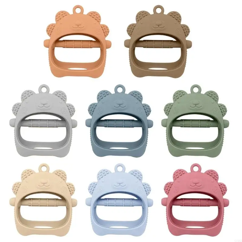 CORB Silicone Baby Teething Hand Guard Chew Toy Animal Design For Teeth Stimulation And Hygiene Protections