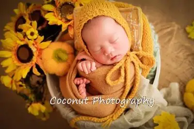 Accessoires de photographie pour nouveau-né, simulation de fleur, photographie en studio, faux tournesol, bébé, pleine lune