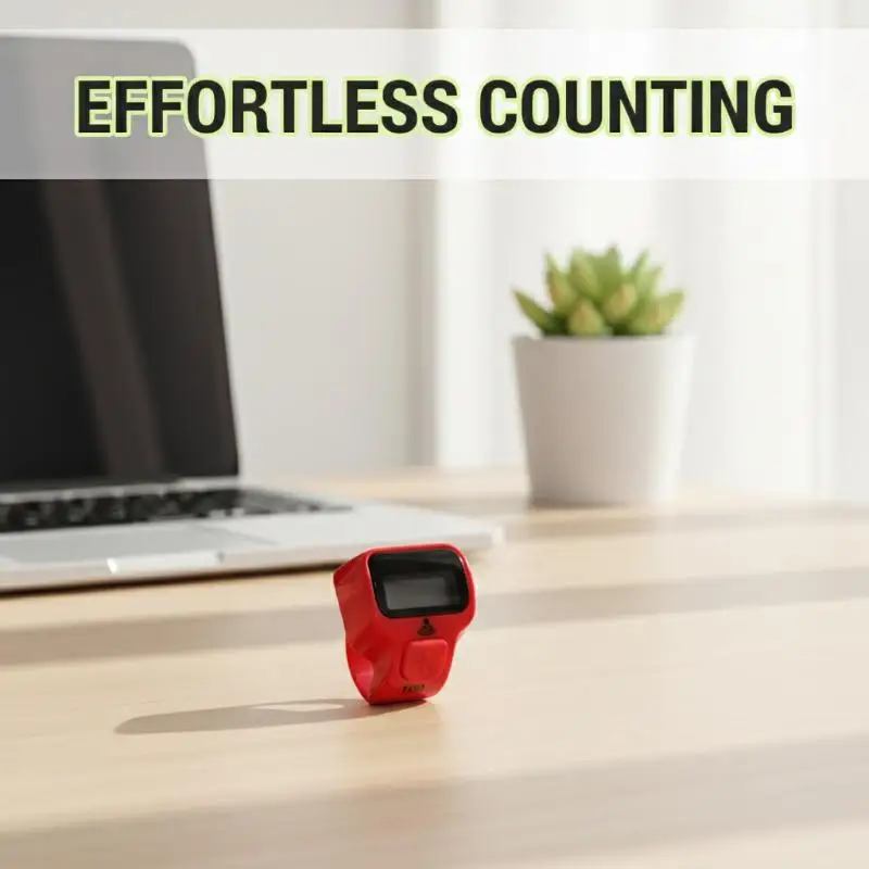 1Pcs LED Display Electronic Finger Clicker Bead Timer Counting Mini Shape Finger Counter LCD Electronic Digital Tally Counter