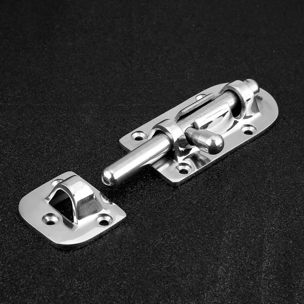 110MM Slide Bolt Clasp for Marine Boat Door Window Lock Latch Stainless Steel Secure Hardware OEM Replacement