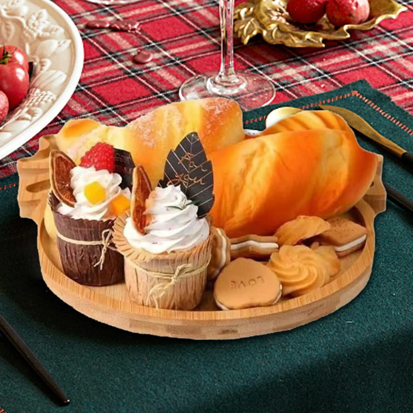 Christmas Serving Platter Christmas Santa Reindeer Holiday Cheese Platter Reusable Dishes Holiday Serveware For Snack Dinner