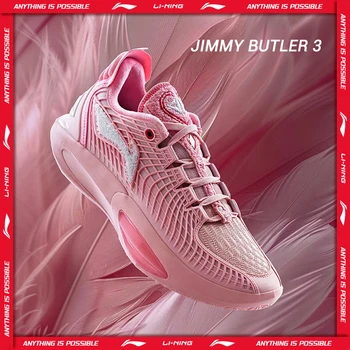 Li-ning masculino jimmy butler 3 tênis de basquete profissional BOOM amortecimento forro wearable tênis respiráveis abau107