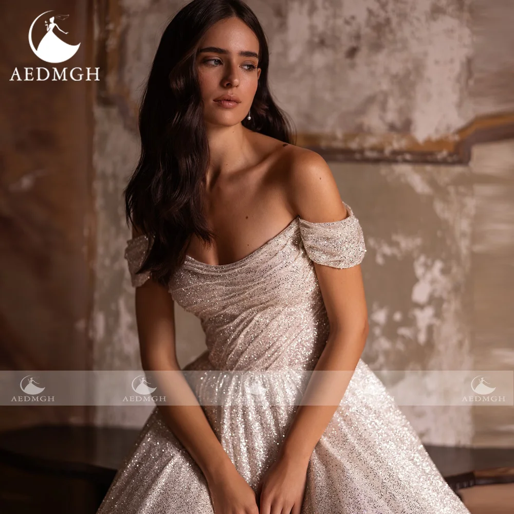 Aedmgh A-Line Elegant Wedding Dresses 2024 Sweetheart Off The Shoulder Vestido De Novia Lace Embroidery Stunning Robe De Mariee