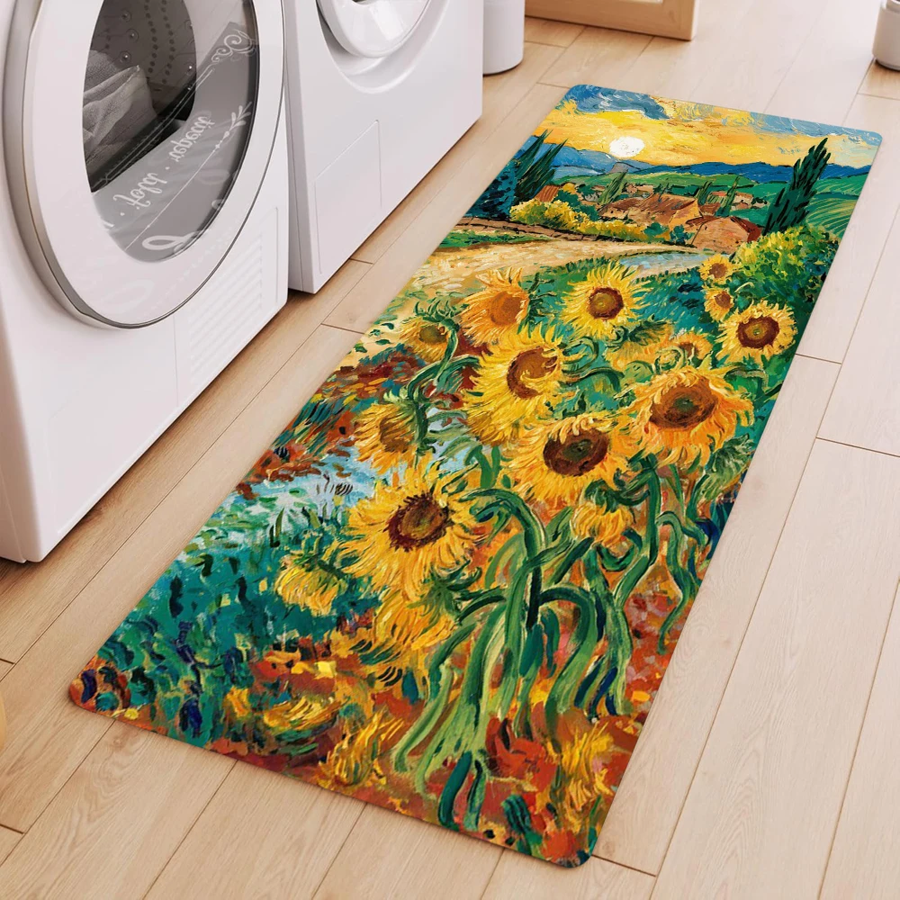 Van Gogh-stijl zonnebloemoliev - Commercial Kitchen Mats Anti Fatigue recensie en prijs