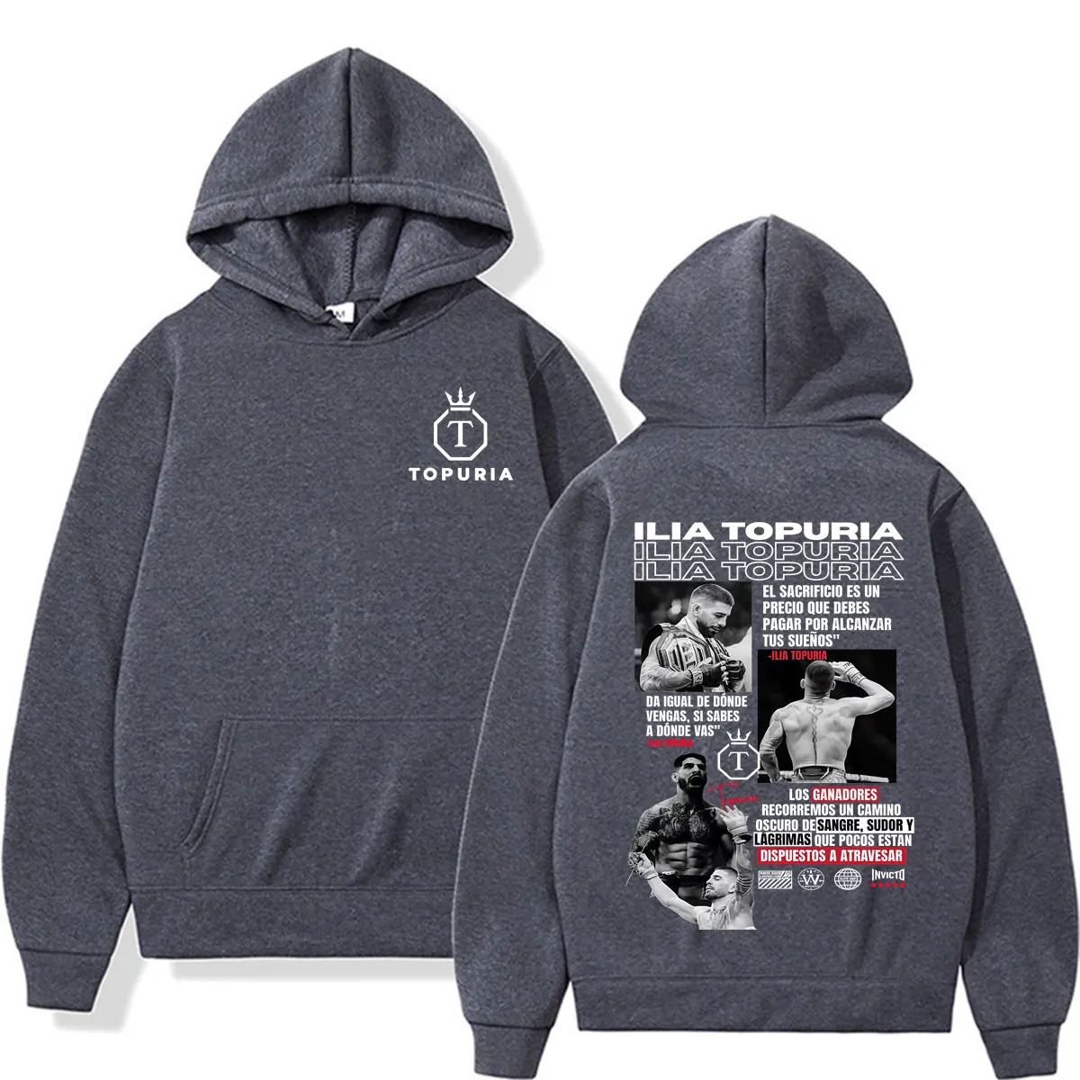 El Matador Ilia Topuria Violence Aesthetics Sweatshirts für Männer und Frauen, Modische Klassische Gothic-Hoodies, Hochwertige Fleece-Kapuzenpullover – Detail 4