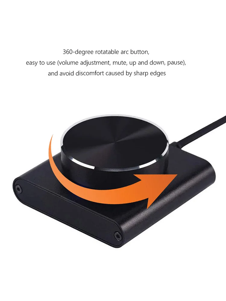 

Контроллер громкости звука для компьютерных колонок, USB-регулятор громкости с кнопками воспроизведения/остановки/назад/вперед, аудиоконтроллер с USB-кабелем